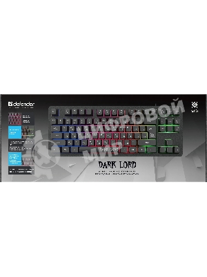 Клавиатура проводная Defender Dark Lord GK-580, USB, черный