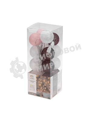 Тайские фонарики Neon-night Вельвет 3,5 м, 20 LED, прозрачный ПВХ, теплый белый, питание USB