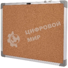 Доска пробковая Deli E39052 пробка коричневый 45x60 см, алюминиевая рама