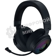 Гарнитура Razer Kraken V4 Pro чёрный, беспроводная + проводная, радиоканал, до 45 ч, подсветка