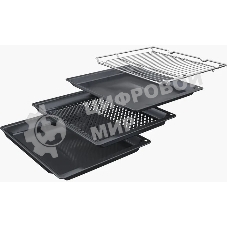 Духовой шкаф Bosch HNG978QB1 Accent line. Serie 8, духовой шкаф с микроволнами и паром, черный, 28 режимов + комбинированные режимы, микроволны до 800 Вт, 4-слойное остекление, 3 цветных текстовых TFT-дисплея 2,5