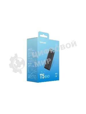 Внешний SSD Samsung T5 EVO, 2TB, USB 3.2 Gen 1 Type-C, R/W 460/460, черный