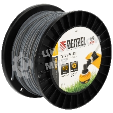 Леска для триммера Denzel двухкомпонентная круглая, 4,0мм х 69м, на DIN катушке EXTRA CORD