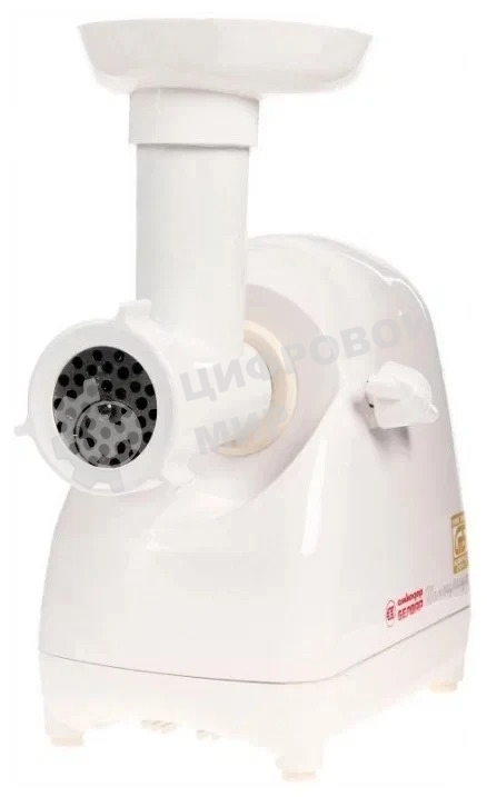 Мясорубка электрическая Белвар Помощница КЭМ-П2У 304-02 белый, 1800 Вт, 0.4 кг/мин, реверс, защита от перегрузки, насадки - 5