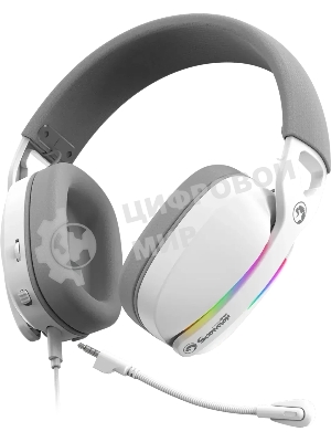 Гарнитура Marvo Pulz 70S Gaming Headset белый, проводная, USB, 7.1 Surround, RGB-подсветка