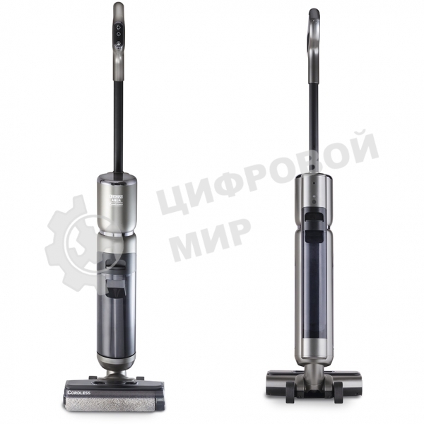 Пылесос вертикальный Thomas AQUA FLOORCLEANER CORDLESS (785501) серый, питание от аккумулятора, 21 Вт, уборка влажная, пылесборник 0.72 л, работа от АКБ max 35 мин.