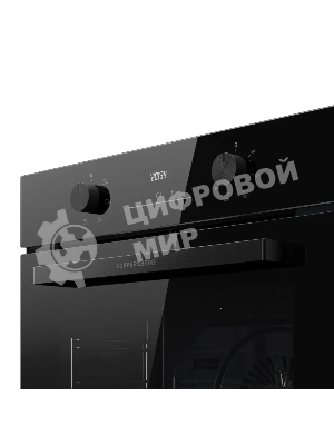 Духовой шкаф Kuppersberg HO 606 Black, High-Tech, 78 л, поворотное управление, дисплей, таймер, 6 режимов, макс. температура 310 градусов, телескопические направляющие (на 1 уровень), цвет черный, цвет фурнитуры черный