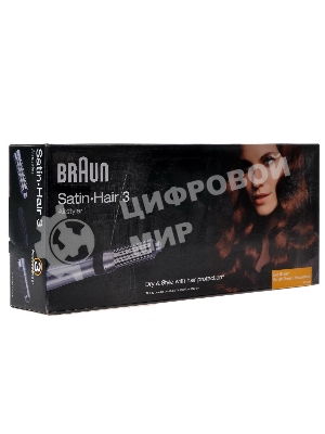 Фен-щётка Braun AS330 серебристый/черный, 400 Вт, 18/36 мм