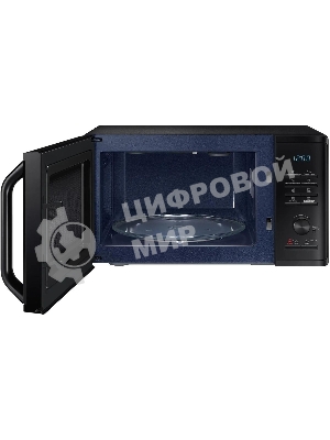 Микроволновая печь Samsung MG23K3515AK/BW черный, 23 л, 800 Вт, переключатели - кнопки, поворотный механизм