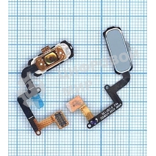 Кнопка HOME в сборе с механизмом и шлейфом для Samsung A320, синяя
