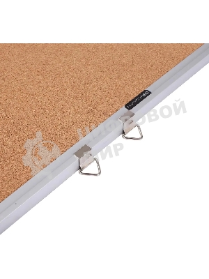 Доска пробковая Deli E39052 пробка коричневый 45x60 см, алюминиевая рама