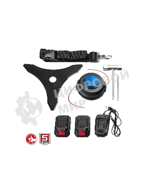 Триммер Зубр 36В бесщеточный, 2х18В АКБ (2А·ч) . ТАБ-365-22