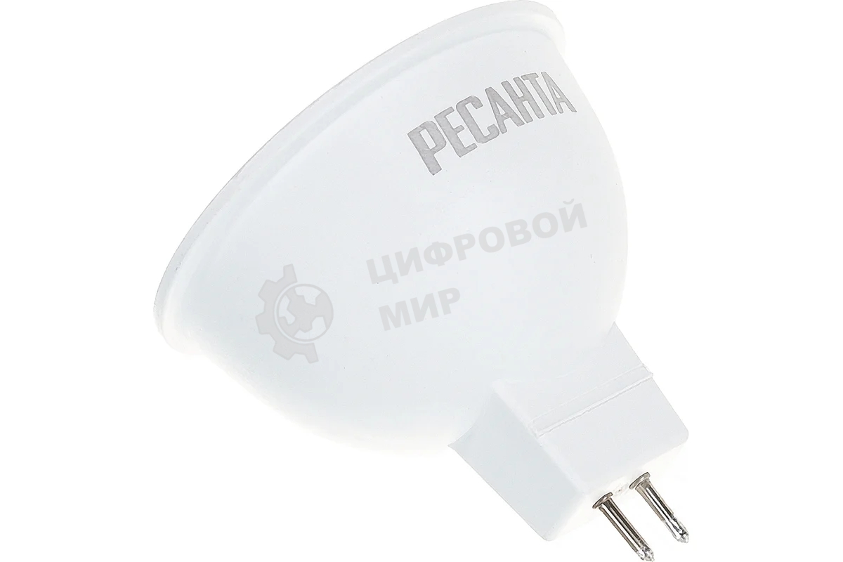 Лампа светодиодная Ресанта LL-R-MR16-7W-230-4K-GU5.3 рефлекторная, 7 Вт, нейтральная, GU5.3