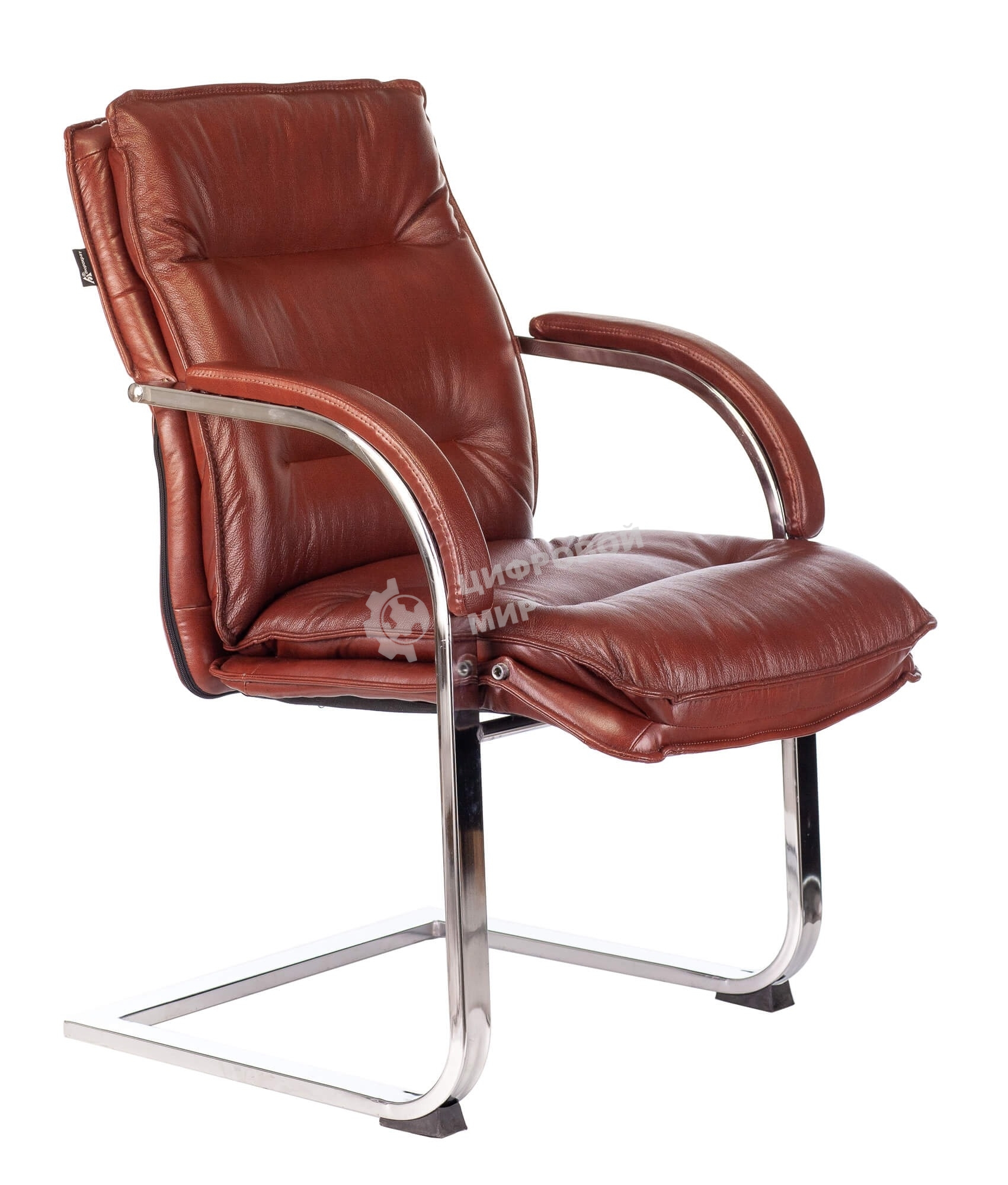 Кресло Бюрократ T-9927SL-LOW-V коричневый, кожа