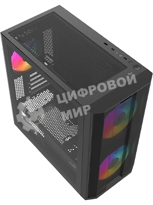 Корпус SAMA S30, Mini-Tower, чёрный, 2 x 140 мм, 1 x 120 мм