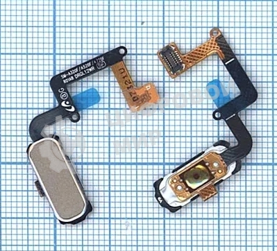 Кнопка HOME в сборе с механизмом и шлейфом для Samsung A320, золотая