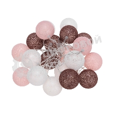 Тайские фонарики Neon-night Вельвет 3,5 м, 20 LED, прозрачный ПВХ, теплый белый, питание USB