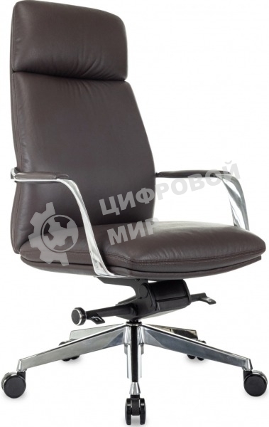 Кресло Бюрократ VEGA коричневый, кожа