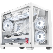 Компьютерный корпус Bloody BD-CC108 белый без БП mATX 9x120мм 2xUSB 3.0 audio bott PSU
