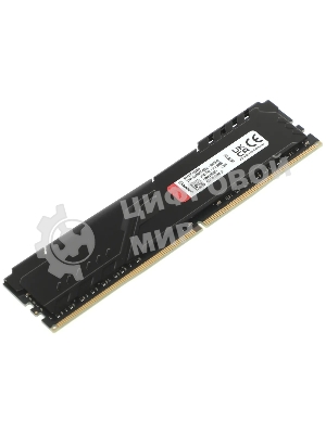 Оперативная память Kingston Fury Beast Black, DDR4, 8GB (1x8GB), 3200MHz, CL16, с радиатором, черный
