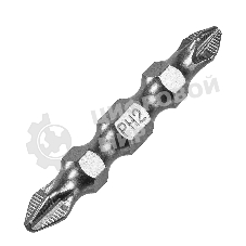 Набор бит Denzel двухстор., PH2-PZ2х45 мм, сталь S2, 10 шт.