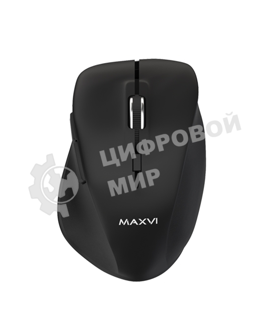 Мышь беспроводная Maxvi MWS-02 черный, 6 кнопок, 1600 dpi