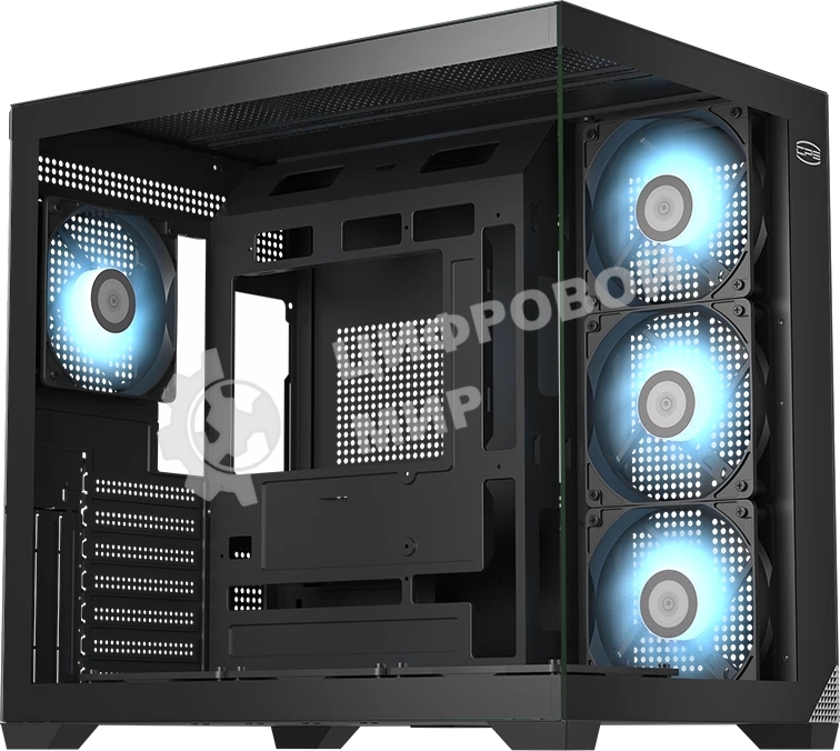 Компьютерный корпус без блока питания PCCooler C3T700 BK, Midi-Tower, TG, no fans, 1xUSB-A 3.0 + 1xUSB-A 2.0 + 1xUSB-C, ATX, mATX, mITX черный