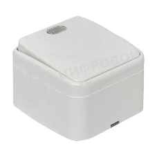 Выключатель 1-клавишный EKF Basic Минск ОП 10А с индикатором белый