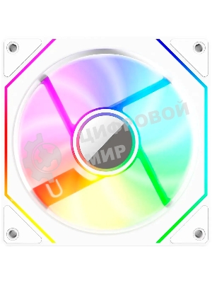 Вентилятор для корпуса Bloody CF-11 LCD ARGb 120х120x25 белый 4-pin 32дБ (упак.:1шт) (CF-11-ARGb120-WH) Ret