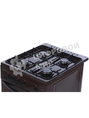 Плита газовая Лысьва ГП 400 МС -2у коричневый, конфорок 4 шт, духовка 57 л, 50 см x 84 см x 60 см