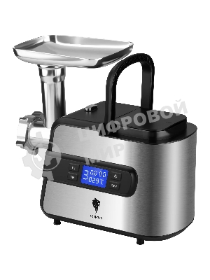 Мясорубка электрическая LEONORD LE-17706 черный, 2600 Вт, 2.0 кг/мин, реверс, металлический лоток, насадки - 5