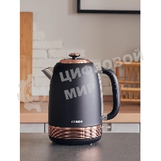 Чайник электрический Hyundai HYK-S4501 1.7л. 2200Вт черный/бронзовый (корпус: нержавеющая сталь/пластик)
