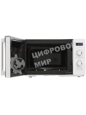 Микроволновая печь Midea AM825P2ET-W белый, 25 л, 800 Вт, переключатели - кнопки, поворотный механизм