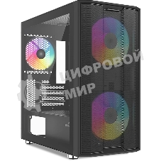 Корпус SAMA S30, Mini-Tower, чёрный, 2 x 140 мм, 1 x 120 мм