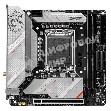 Материнская плата MSI MPG B760I EDGE WIFI, LGA 1700, Intel B760, 2xDDR5, 4xSATA, 2xM.2, 1xPCIe 5.0 x16, 1xHDMI, 1xDP, 1x 2.5Gb LAN, 4xUSB-A 3.2 Gen 1, 1xUSB-A 3.2 Gen 2, 2xUSB-A 2.0, 1xUSB-C 3.2 Gen 2, 3x3.5 мм, 7.1, Mini-ITX