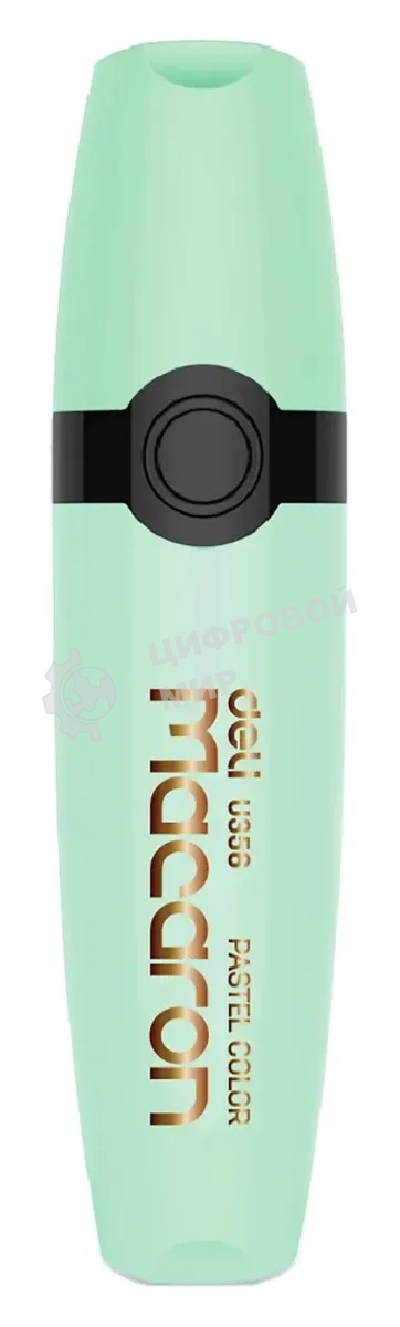 Текстовыделитель Deli EU356-GN Macaron, скошенный пишущий наконечник, 1-5мм, мятный