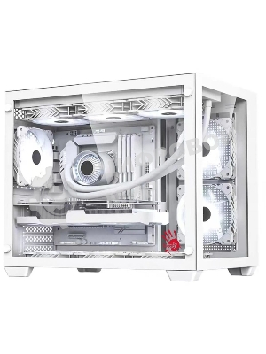 Компьютерный корпус Bloody BD-CC108 белый без БП mATX 9x120мм 2xUSB 3.0 audio bott PSU