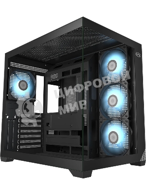 Компьютерный корпус без блока питания PCCooler C3T700 BK, Midi-Tower, TG, no fans, 1xUSB-A 3.0 + 1xUSB-A 2.0 + 1xUSB-C, ATX, mATX, mITX черный