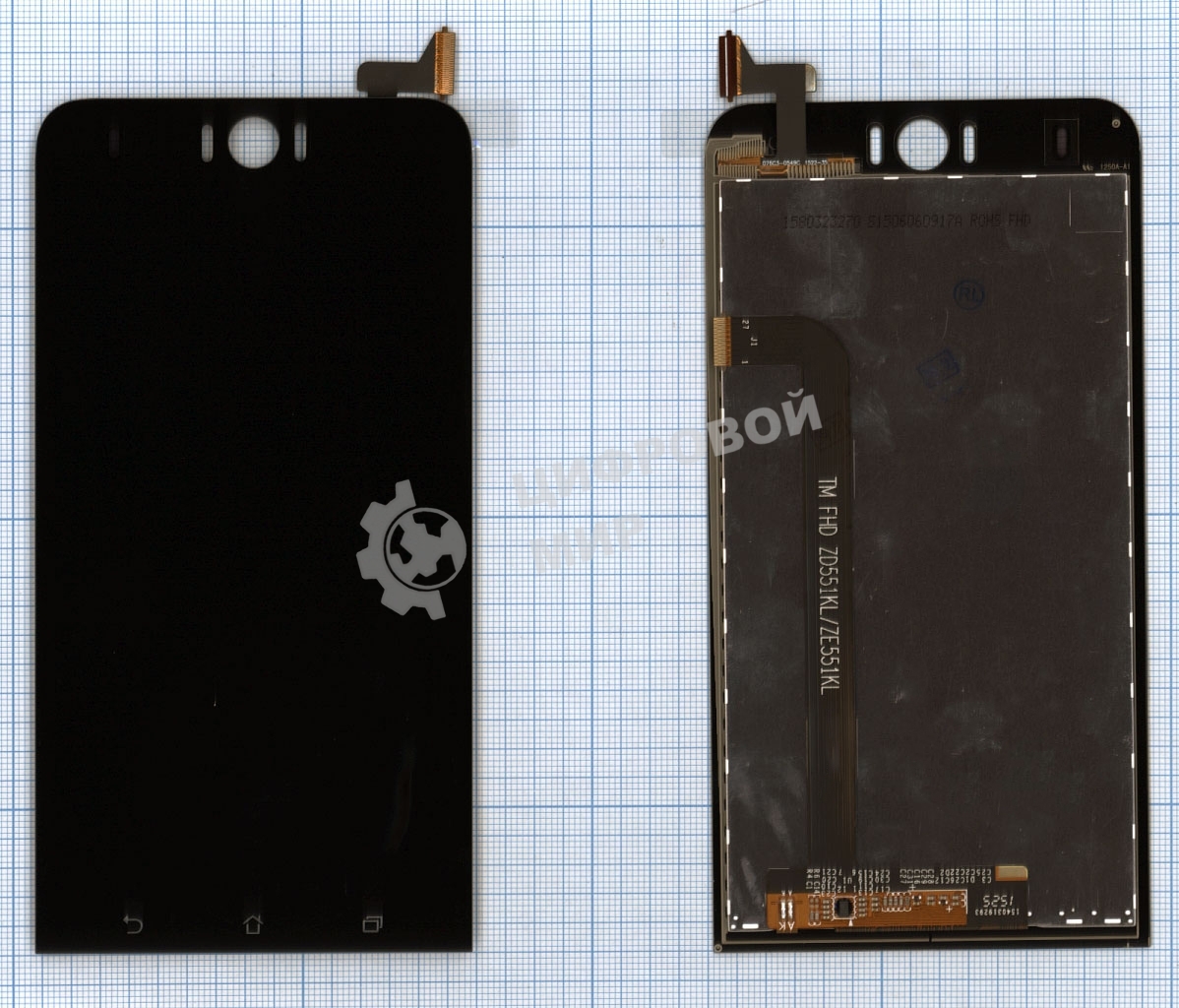 Дисплей для Asus ZenFone Selfie ZD551KL черный