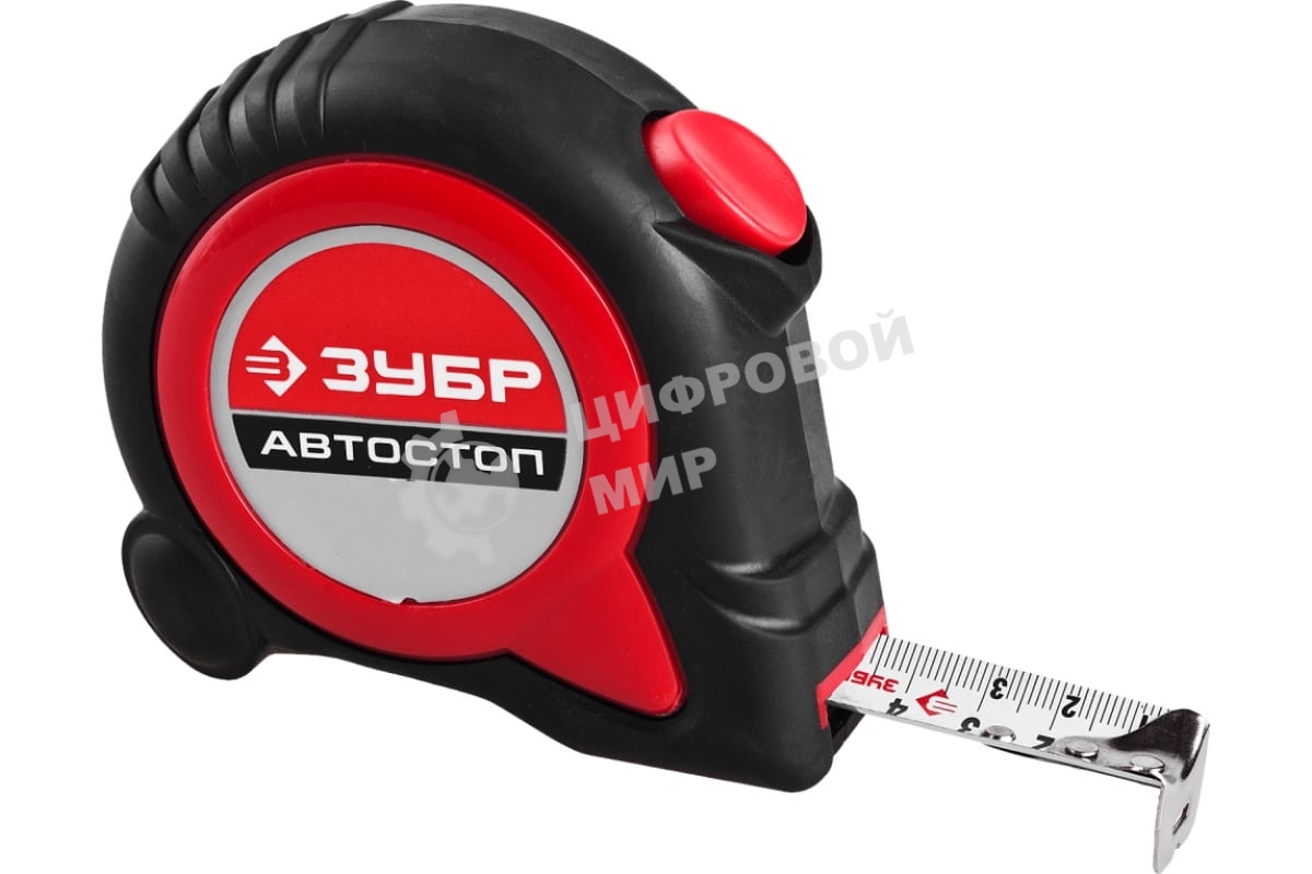 Рулетка с автостопом ЗУБР Автостоп 10м х 25мм