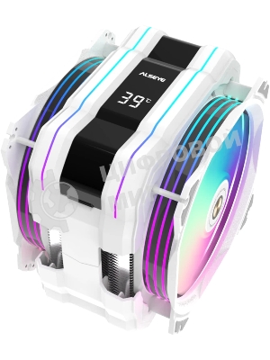 Кулер для процессора Alseye M120D-W-Plus белый, 120 мм, алюминий/медь, 1900 об/мин, 41.2 дБ, 4 pin, 250 Вт, 160 мм