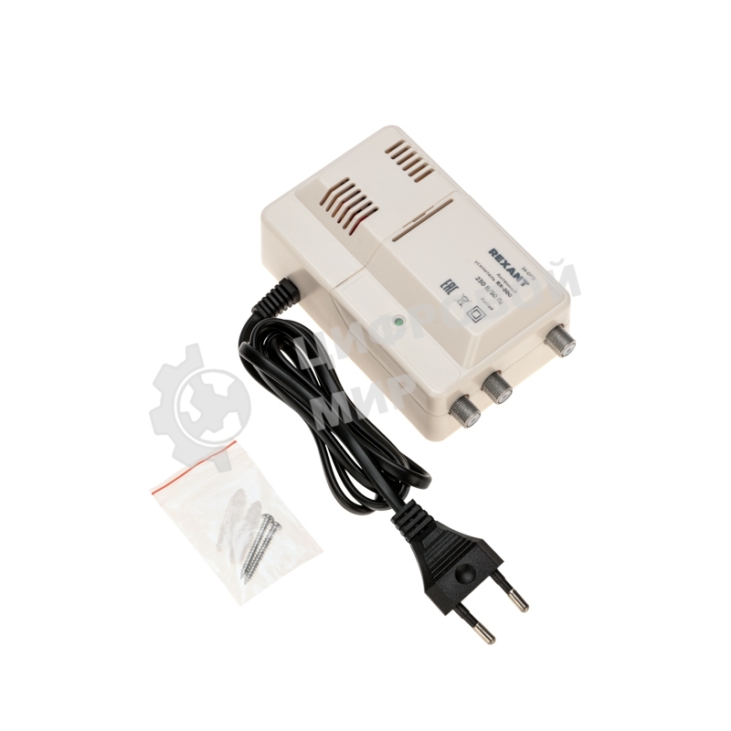 Антенный усилитель ТВ сигнала на 2 выхода, RX-200 Rexant