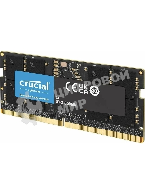 Оперативная память Crucial, DDR5, 16GB (1x16 GB), 4800 MHz, CL40, SO-DIMM