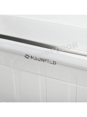Холодильник Maunfeld MFF144SFW белый глянц. двухкамерный 154/52л морозилка снизу, ручная разморозка