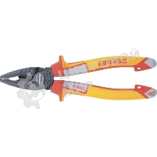 Плоскогубцы Gross 16989 комбинированные, диэлектрические, трехкомпонентные рукоятки, до 1000в, 180 мм