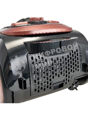 Пылесос Delta LUX DE-3501 СУПЕР-ЦИКЛОН, черный с терракот