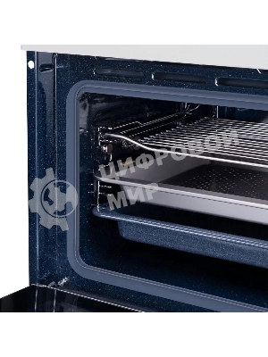 Духовой Шкаф электрический с паром Maunfeld MCMO5016STGW, 50л, дверца с 2 стеклами, белый