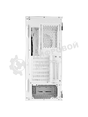 Компьютерный корпус Ginzzu GL 185 белый боковая дверца закаленное стекло на петлях на магнитах