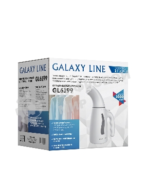 Отпариватель Galaxy Line GL 6199 белый, 1000 Вт, 17 г/мин, 170 мл