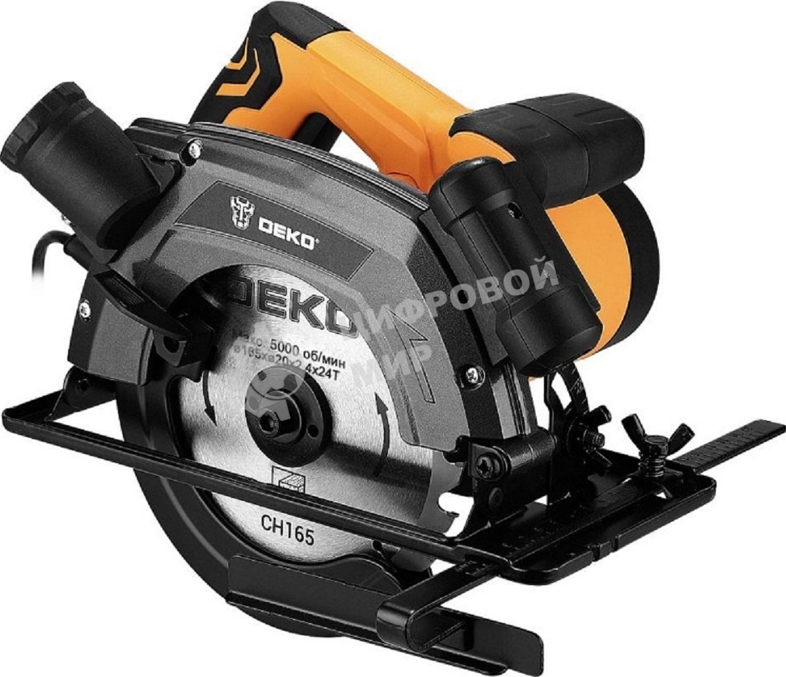 Дисковая (циркулярная) пила DEKO CS1250-D, 1250Вт, 165мм диск